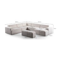 Canapea de colț Atelier Del Sofa Melva Right + Stool imaginea #7 — magazin online Desire.md