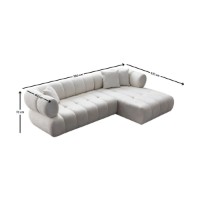 Canapea de colț Atelier Del Sofa Petra Right White imaginea #11 — magazin online Desire.md