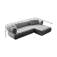 Canapea de colț Atelier Del Sofa Petra Right Grey imaginea #7 — magazin online Desire.md