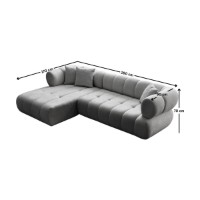 Canapea de colț Atelier Del Sofa Petra Left Grey imaginea #7 — magazin online Desire.md