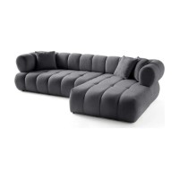 Canapea de colț Atelier Del Sofa Petra Right Dark Grey imaginea #7 — magazin online Desire.md