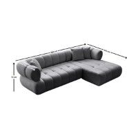 Canapea de colț Atelier Del Sofa Petra Right Dark Grey imaginea #9 — magazin online Desire.md
