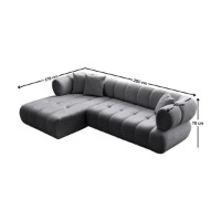 Canapea de colț Atelier Del Sofa Petra Left Dark Grey imaginea #7 — magazin online Desire.md