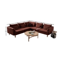 Canapea de colț Atelier Del Sofa Flexy L Tile Red imaginea #7 — magazin online Desire.md