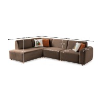 Canapea de colț Atelier Del Sofa S-Loft Left Brown imaginea #13 — magazin online Desire.md