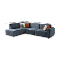 Canapea de colț Atelier Del Sofa S-Loft Left Blue imaginea #13 — magazin online Desire.md