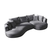 Canapea de colț Atelier Del Sofa Venedik Right Dark Grey imaginea #4 — magazin online Desire.md