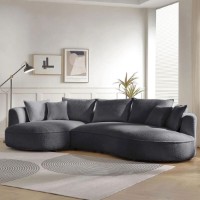 Canapea de colț Atelier Del Sofa Venedik Left Dark Grey