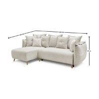 Canapea de colț Atelier Del Sofa Puffy Cream imaginea #8 — magazin online Desire.md