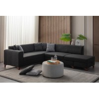 Canapea de colț Atelier Del Sofa West Right Anthracite