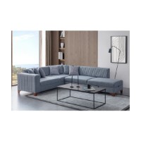 Canapea de colț Atelier Del Sofa West Right Grey