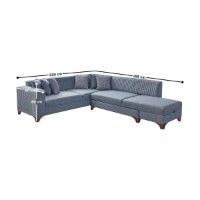 Canapea de colț Atelier Del Sofa West Right Grey imaginea #6 — magazin online Desire.md