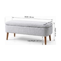 Банкетка Atelier Del Sofa Oslo Linen Light Grey фото №4 — интернет-магазин Desire.md