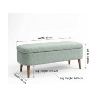 Банкетка Atelier Del Sofa Oslo Linen Green фото №4 — интернет-магазин Desire.md