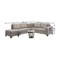 Canapea de colț Atelier Del Sofa Loft Left Cream imaginea #6 — magazin online Desire.md