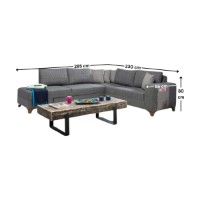 Canapea de colț Atelier Del Sofa Loft Left Grey imaginea #7 — magazin online Desire.md