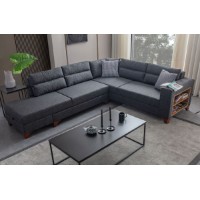 Canapea de colț Atelier Del Sofa T-Loft Right Anthracite