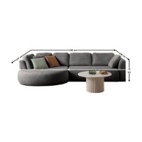 Canapea de colț Atelier Del Sofa Venezia Left Anthracite imaginea #13 — magazin online Desire.md