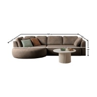 Canapea de colț Atelier Del Sofa Venezia Left Dark Brown imaginea #11 — magazin online Desire.md