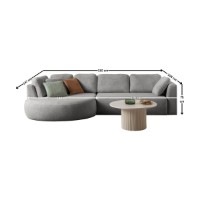 Canapea de colț Atelier Del Sofa Venezia Left Grey imaginea #11 — magazin online Desire.md