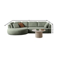 Canapea de colț Atelier Del Sofa Venezia Left Liquid Green imaginea #11 — magazin online Desire.md