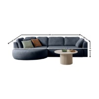 Canapea de colț Atelier Del Sofa Venezia Left Navy Blue imaginea #11 — magazin online Desire.md