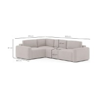 Canapea de colț Atelier Del Sofa Mono Left Lilly Ecru imaginea #10 — magazin online Desire.md