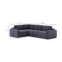 Canapea de colț Atelier Del Sofa Mono Left Lilly Petrol Blue imaginea #6 — magazin online Desire.md