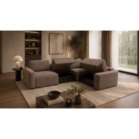Canapea de colț Atelier Del Sofa Mono Right Lilly Brown imaginea #3 — magazin online Desire.md