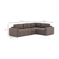 Canapea de colț Atelier Del Sofa Mono Right Lilly Brown imaginea #7 — magazin online Desire.md