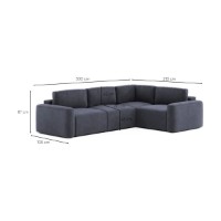 Canapea de colț Atelier Del Sofa Mono Right Lilly Petrol Blue imaginea #6 — magazin online Desire.md