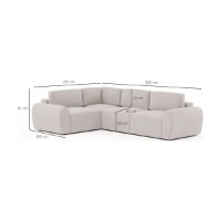 Canapea de colț Atelier Del Sofa Mono Left P Ecru imaginea #10 — magazin online Desire.md