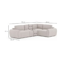 Canapea de colț Atelier Del Sofa Mono Right P Ecru imaginea #10 — magazin online Desire.md