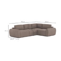 Canapea de colț Atelier Del Sofa Mono Right P Brown imaginea #8 — magazin online Desire.md