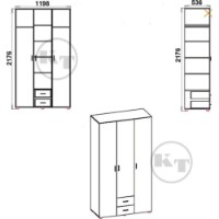 Dulap Компанит 6 1198 Дуб сонома imaginea #2 — magazin online Desire.md