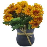Floare decorativă Casa Masa Crizanteme in ghiveci 23cm Yellow DK24136YL