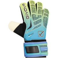 Mănuși de fotbal Givova Artiglio Turquoise/Yellow, s.10