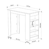 Masa de bar Hanah Home Swallow Sapphire Oak imaginea #6 — magazin online Desire.md