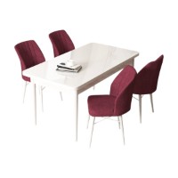 Set mobilă pentru bucătărie Hanah Home Arp White Burgundy imaginea #2 — magazin online Desire.md