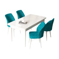 Set mobilă pentru bucătărie Hanah Home Arp White Turquoise imaginea #2 — magazin online Desire.md