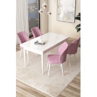 Set mobilă pentru bucătărie Hanah Home Arp White Pink