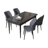 Set mobilă pentru bucătărie Hanah Home Arp Black Marble Fume imaginea #2 — magazin online Desire.md