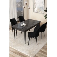 Set mobilă pentru bucătărie Hanah Home Arp Black Marble Black imaginea #1 — magazin online Desire.md