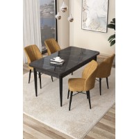 Set mobilă pentru bucătărie Hanah Home Arp Black Marble Cappuccino imaginea #1 — magazin online Desire.md