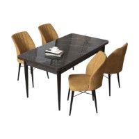 Set mobilă pentru bucătărie Hanah Home Arp Black Marble Cappuccino imaginea #2 — magazin online Desire.md