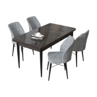 Set mobilă pentru bucătărie Hanah Home Arp Black Marble Grey imaginea #2 — magazin online Desire.md