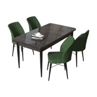 Set mobilă pentru bucătărie Hanah Home Arp Black Marble Khaki imaginea #2 — magazin online Desire.md