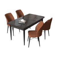 Set mobilă pentru bucătărie Hanah Home Arp Black Marble Tile Red imaginea #2 — magazin online Desire.md