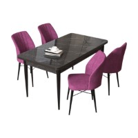 Set mobilă pentru bucătărie Hanah Home Arp Black Marble Purple imaginea #2 — magazin online Desire.md