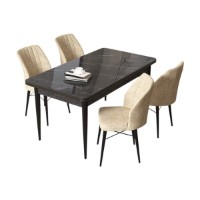 Set mobilă pentru bucătărie Hanah Home Arp Black Marble Cream imaginea #2 — magazin online Desire.md